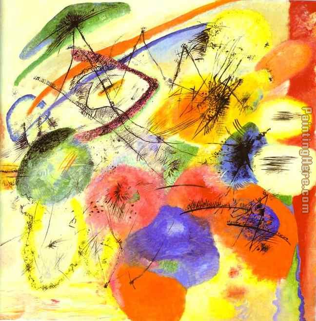 Black Strokes painting - Wassily Kandinsky Black Strokes art painting